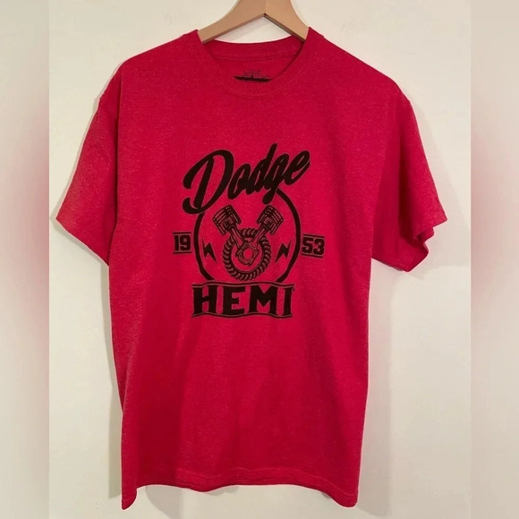 Dodge Other - Dodge Brand Shirt Mens Large Red Dodge Hemi 1953 Pistons Crew Neck 50/50 Blend